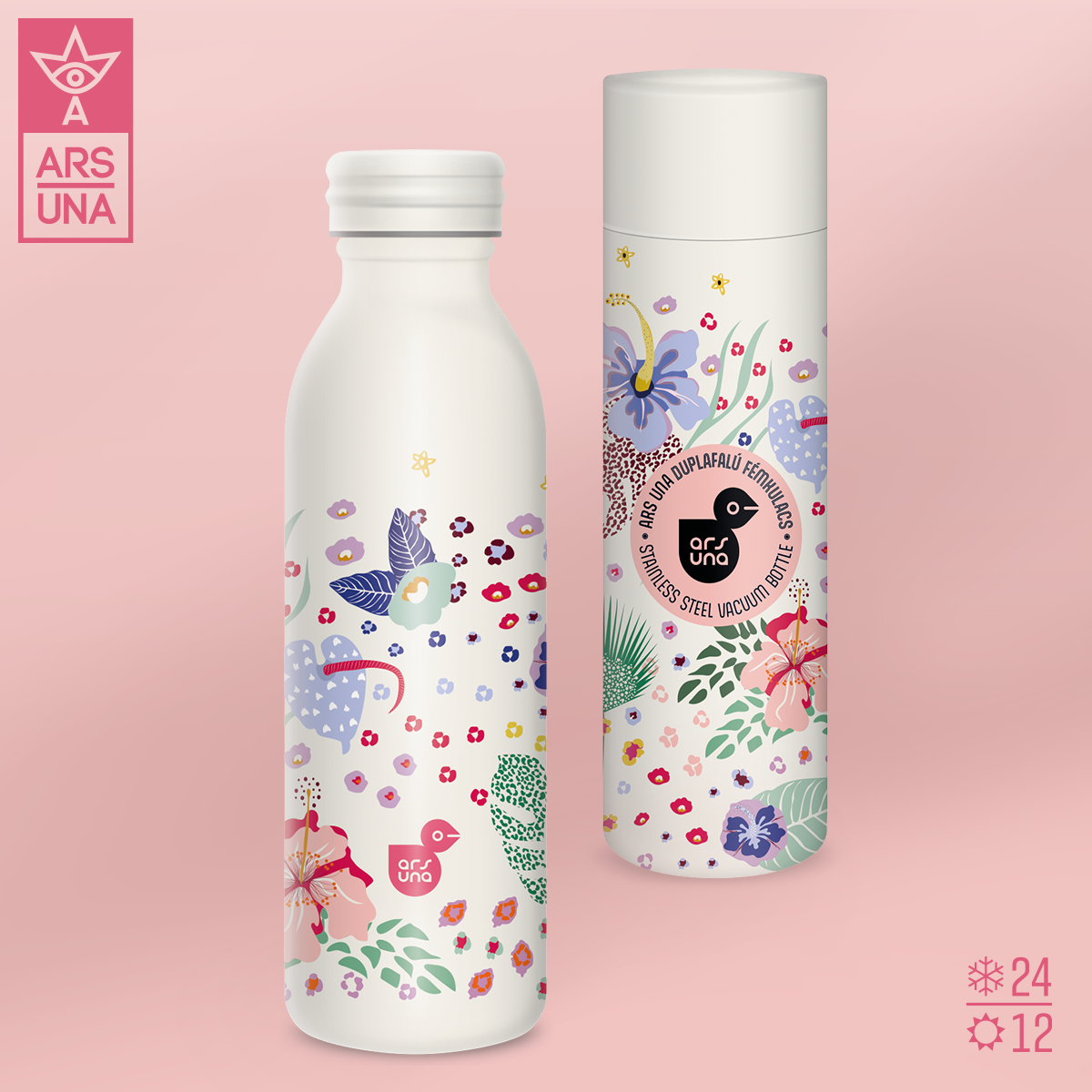 Ars Una duplafalú fémkulacs - 600 ml (többfajta)