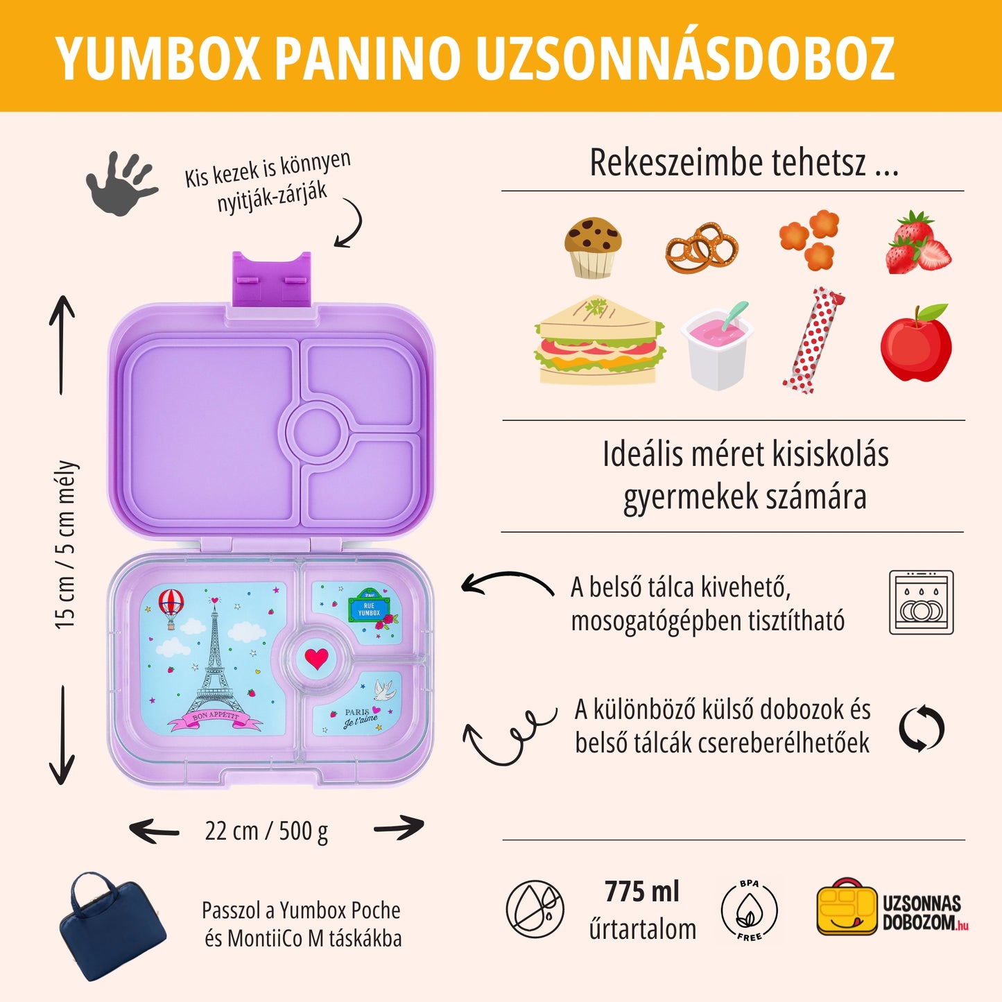 Yumbox Panino Yoyo yellow / Polar Bear