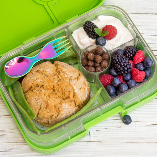 Rozsdamentes acél kanál-villa - szivárványos