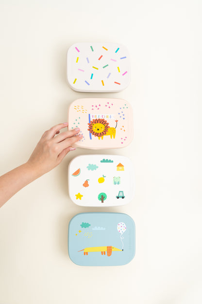 Lunchbox The Cotton Cloud din oțel inoxidabil - Confetti