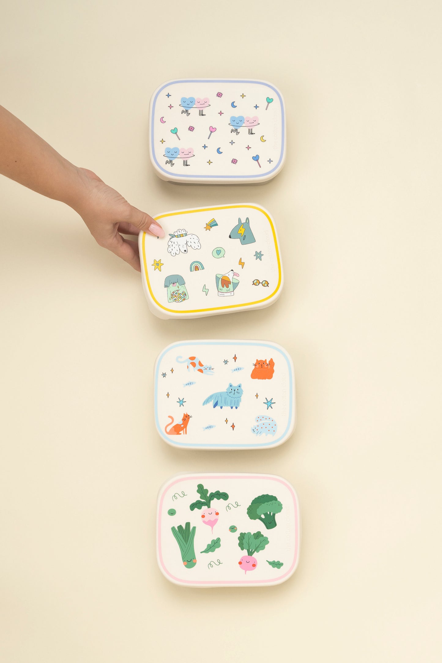 The Cotton Cloud rozsdamentes uzsonnásdoboz - Veggie Pals