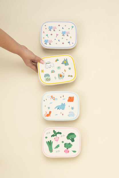 Lunchbox The Cotton Cloud din oțel inoxidabil - Veggie Pals