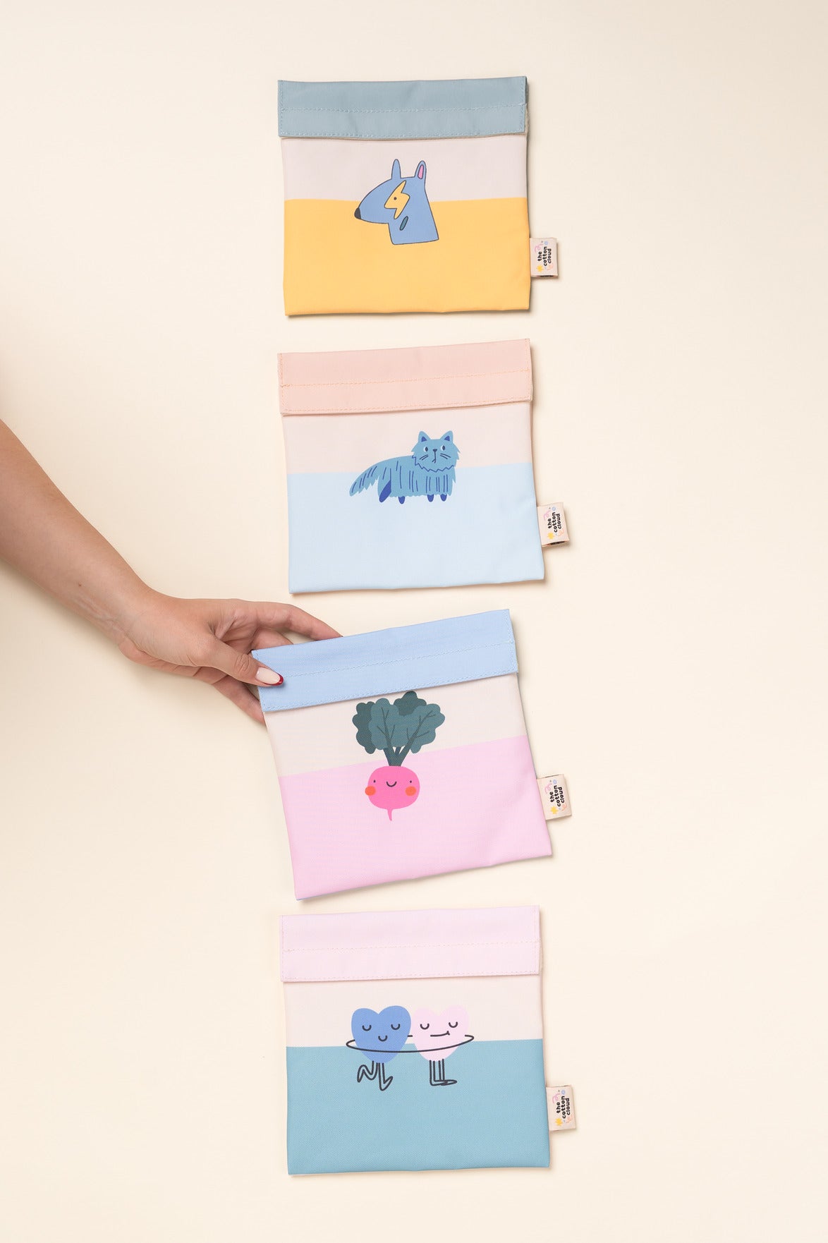 The Cotton Cloud szendvicstartó - Dancing Hearts