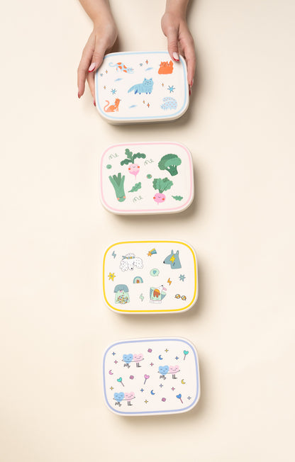Lunchbox The Cotton Cloud din oțel inoxidabil - Veggie Pals