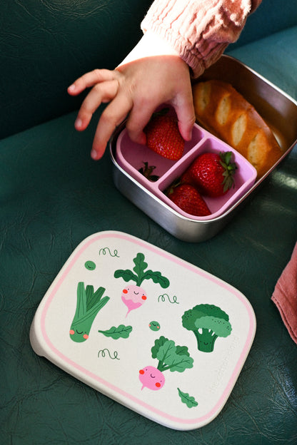 Lunchbox The Cotton Cloud din oțel inoxidabil - Veggie Pals