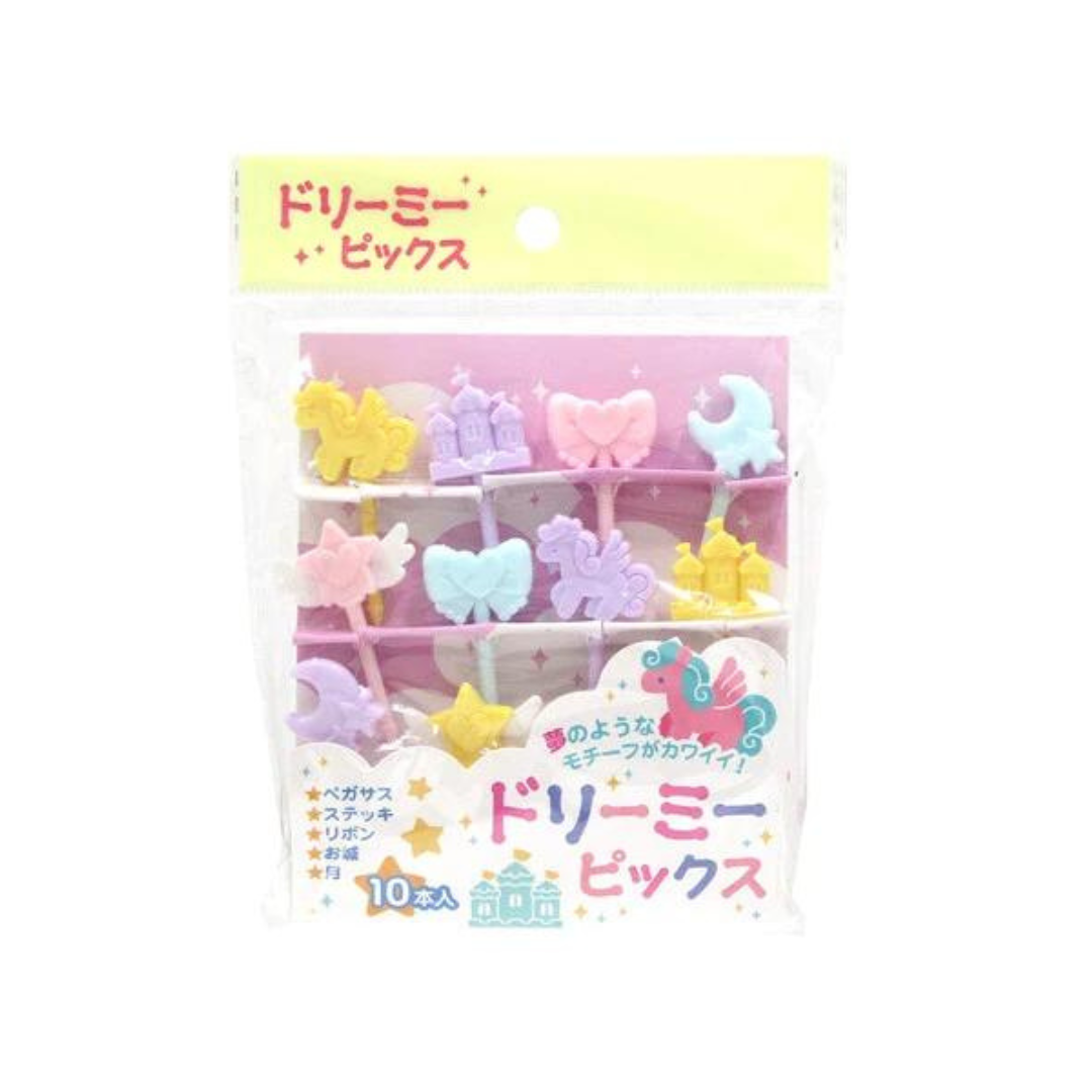 10 db mini nyárs - unikornis, kastély, masni, hold, csillag