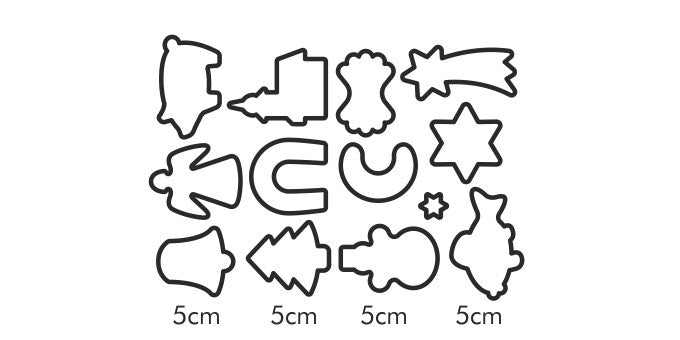 Karácsonyi sütikiszúrók (13 db)