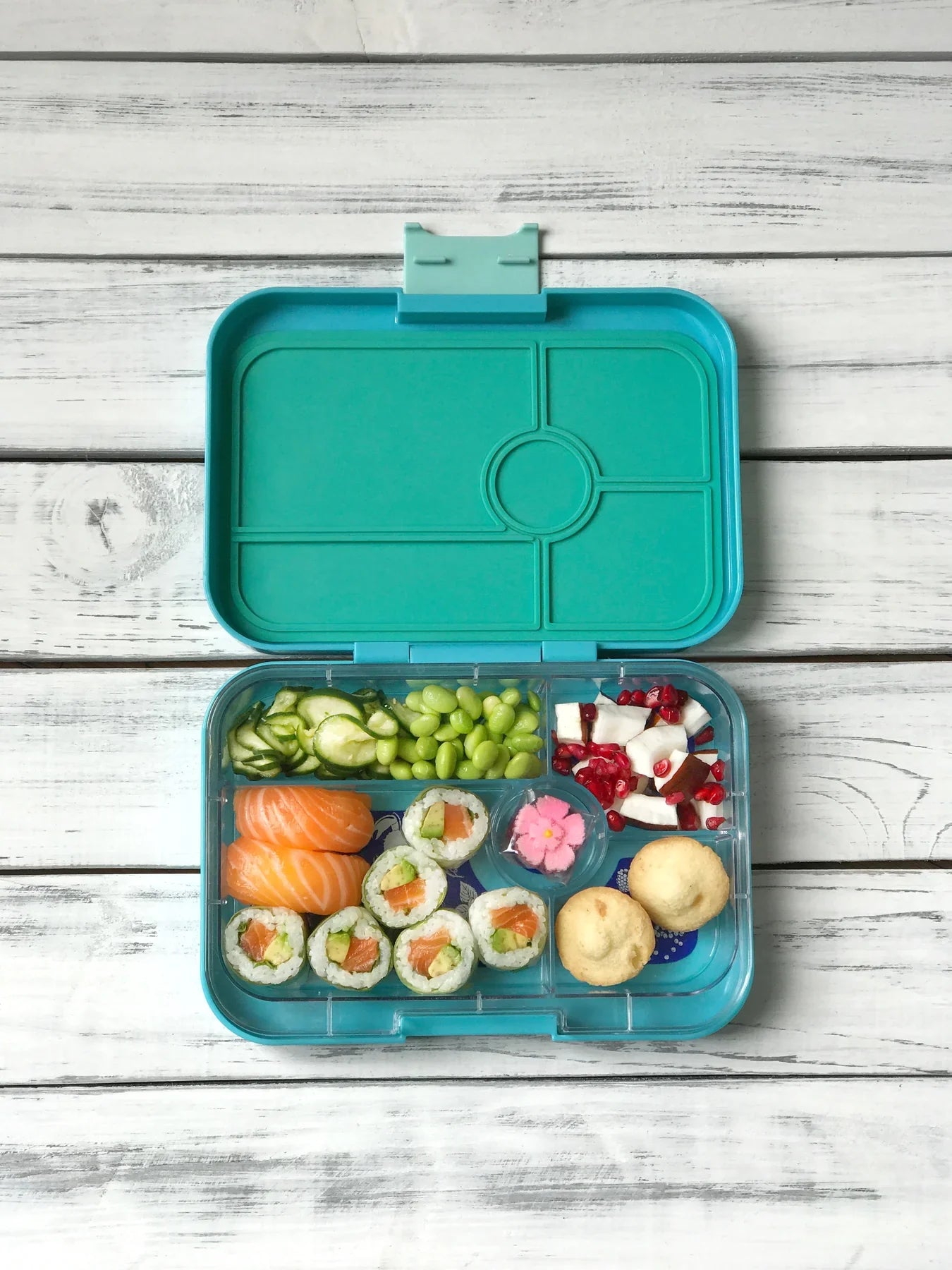 Yumbox Tapas XL Antibes blue / Pastel Jungle (5 rekeszes)