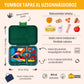 Yumbox Tapas XL Greenwich green / Race Cars (4 rekeszes)