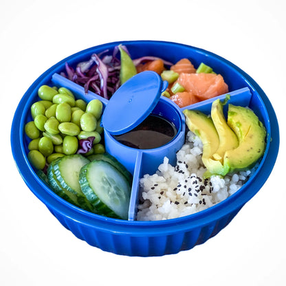 Recipient pentru salate Yumbox - albastru închis