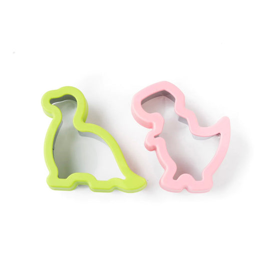 Szendvics kiszúró - Nagy dinoszauruszok - zöld és rózsaszín (2 db)
