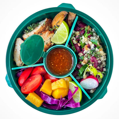 Recipient pentru salate Yumbox - verde închis