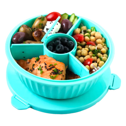 Recipient pentru salate Yumbox - albastru deschis