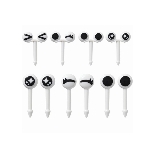 10 db mini nyárs - fekete-fehér szemek