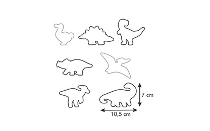 Forme pentru biscuiți DELÍCIA KIDS - Dinozauri (7 buc.) 
