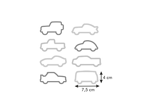 DELÍCIA KIDS sütikiszúrók - Kisautók (8 db)