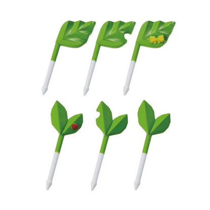 6 mini bețișoare - frunze origami