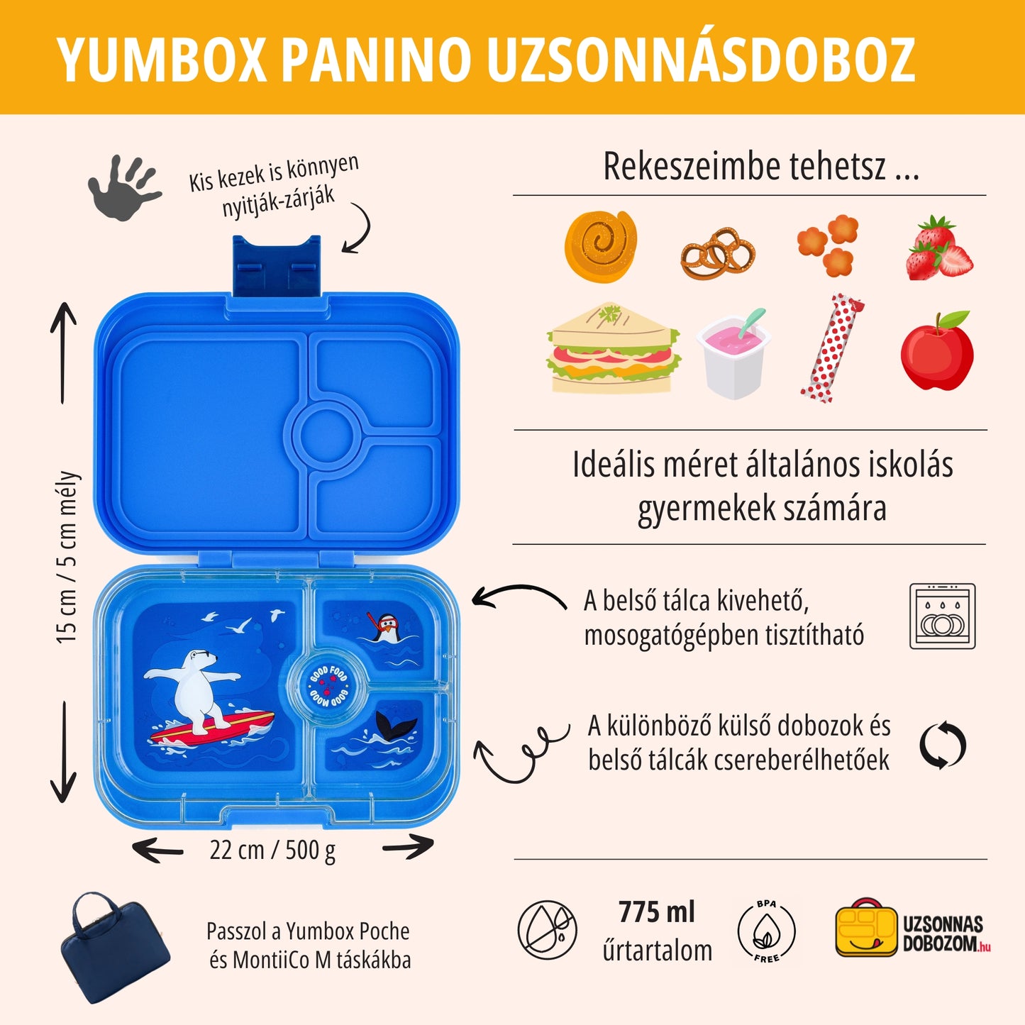 Yumbox Panino Surf Blue / Polar Bear