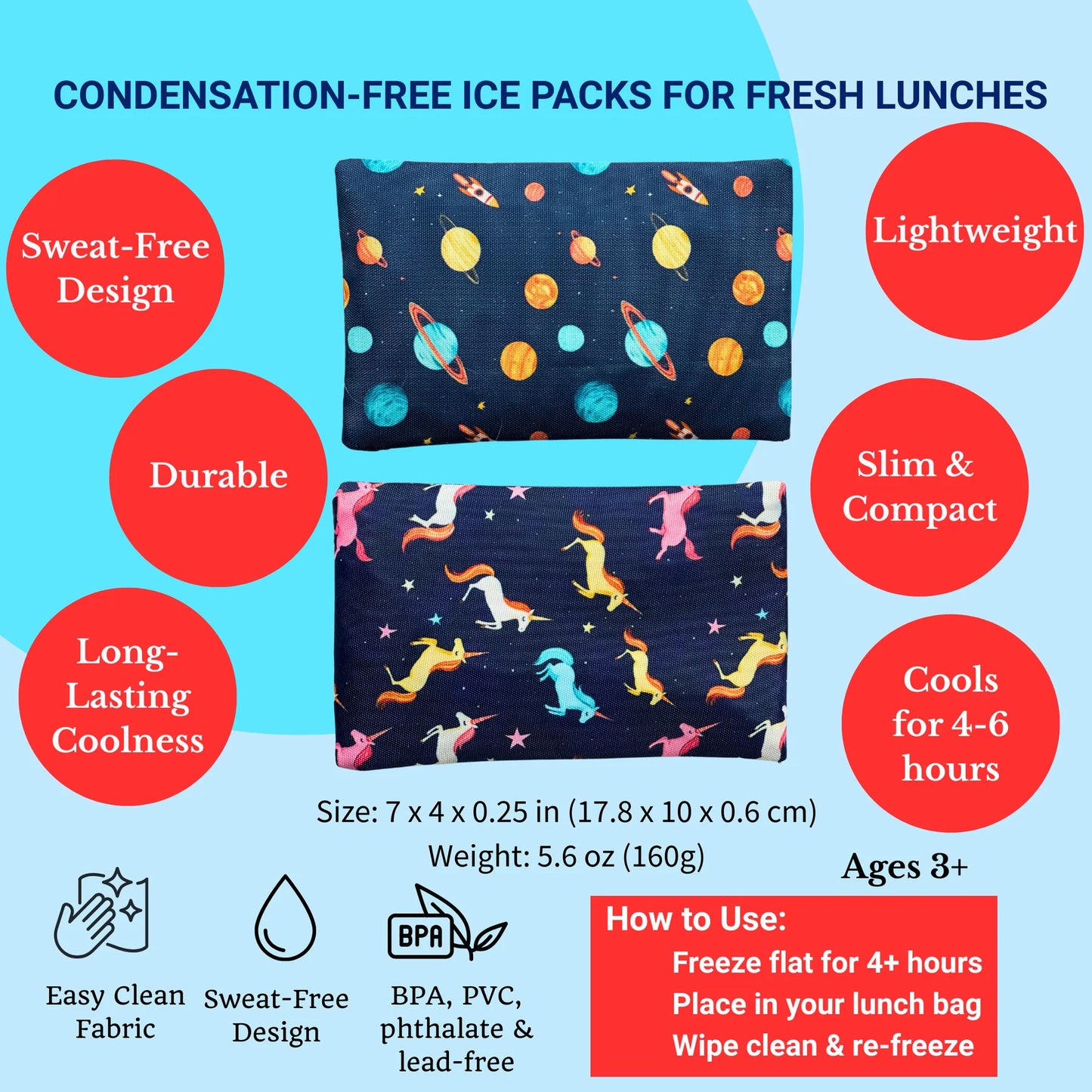 Yumbox jégtasak szett (2db) - többféle mintával