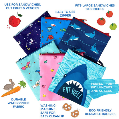Ambalaj pentru sandviș Yumbox Pochette - Inimioare