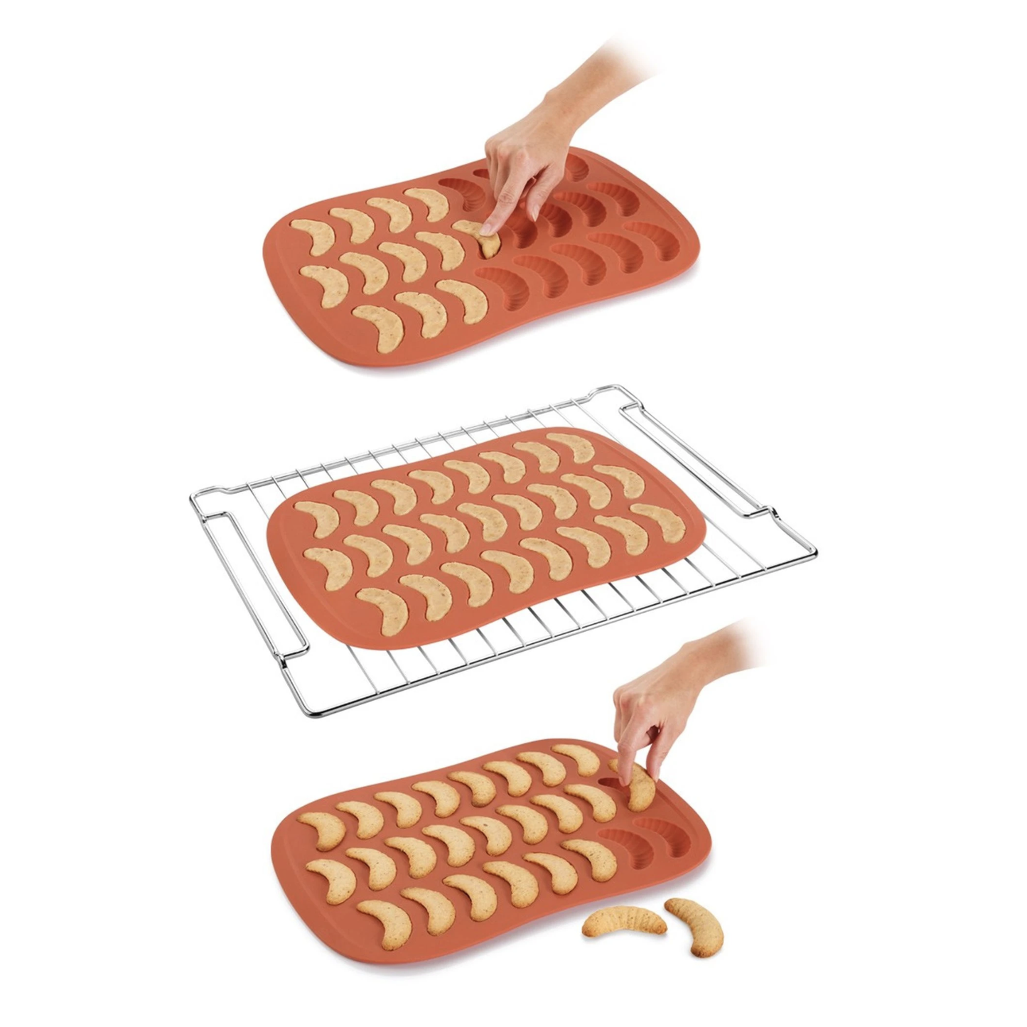 Szilikon sütőforma - Vaníliás kifli