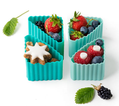 Triunghi din silicon Lekkabox (4 buc.) - diverse culori