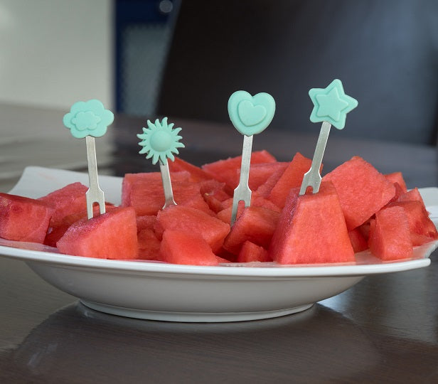 4 db kisvilla rozsdamentes acélból - Égbolt (7 cm)