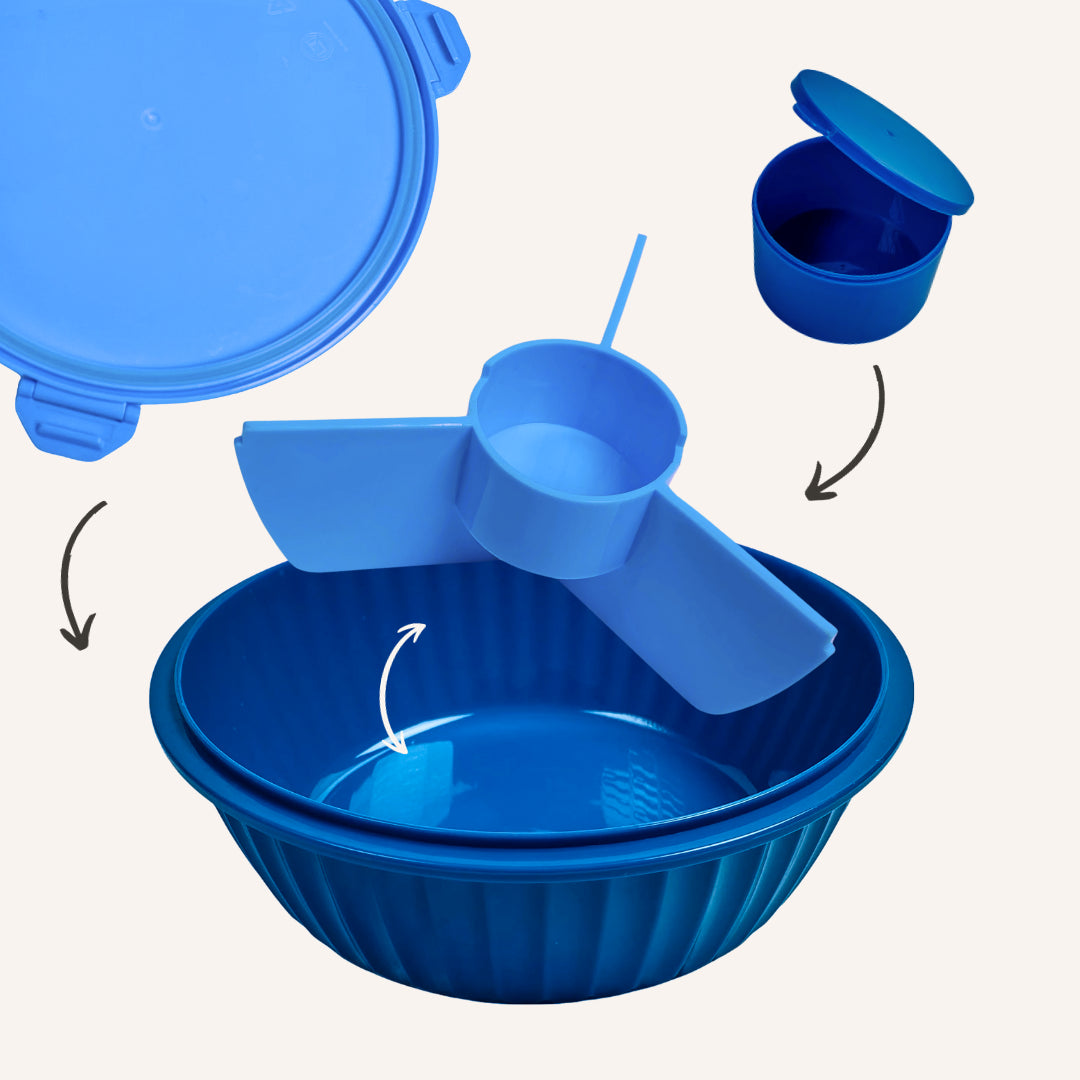 Yumbox salátás doboz - sötétkék