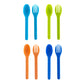 Montii villa és kanál szett - Burst (narancssárga, zöld, kék)