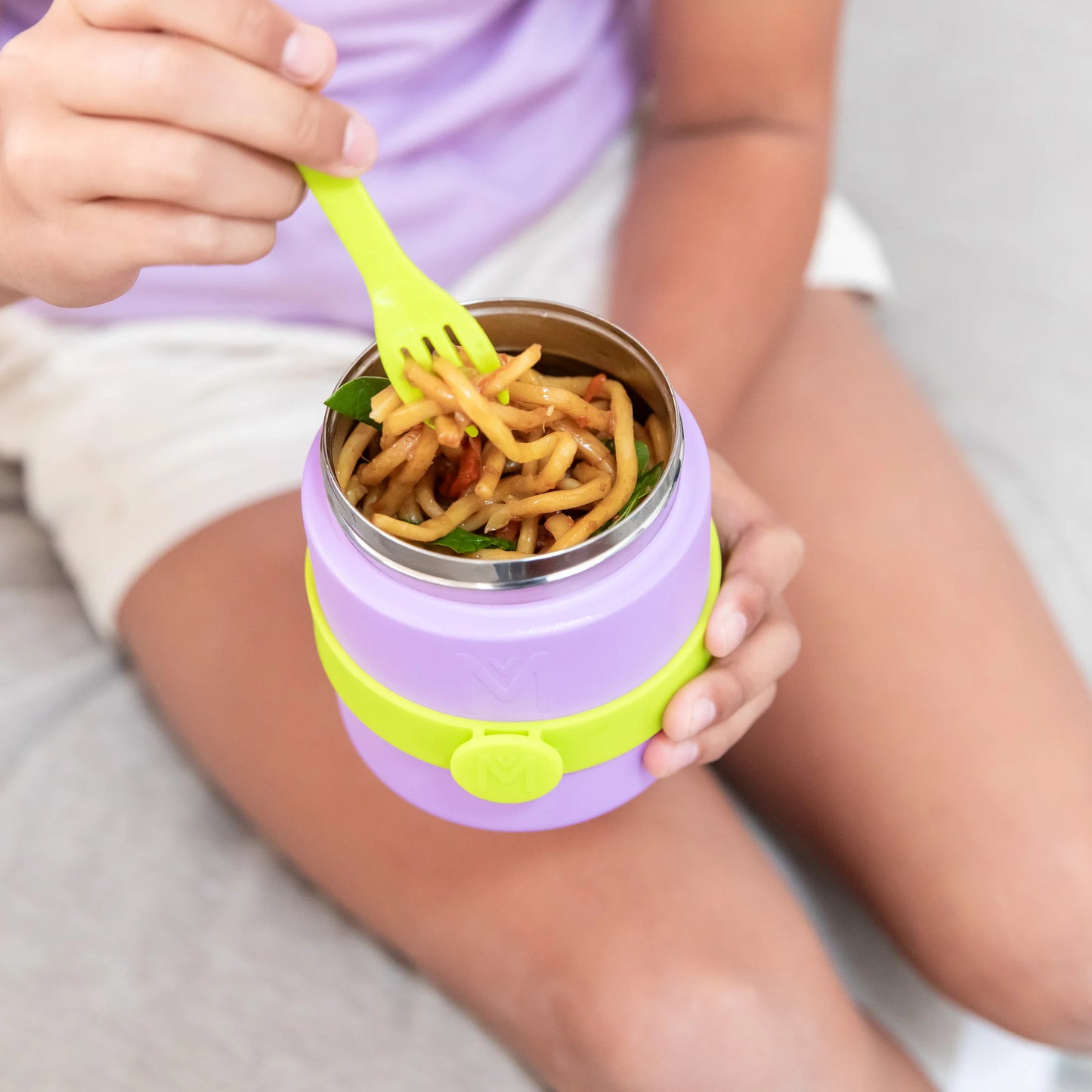 Montii villa és kanál szett - Burst (narancssárga, zöld, kék)