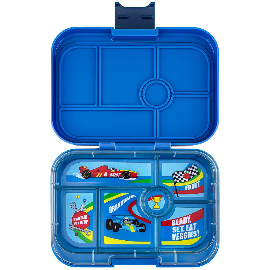 Yumbox Original Surf Blue / Race Cars