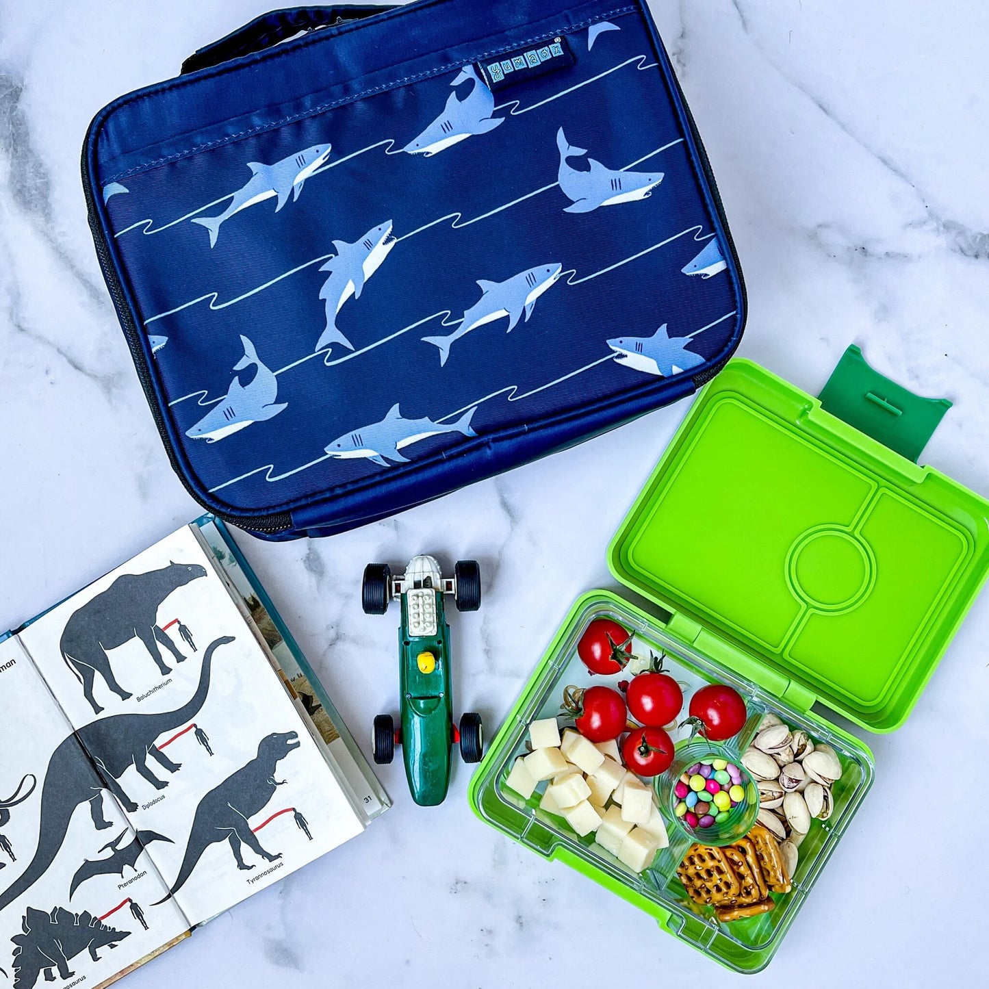 Yumbox Snack Roar Red / Polar Bear