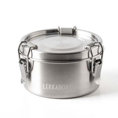 Lekkabox Clipsy - cutie rotundă din oțel inoxidabil pentru depozitarea alimentelor