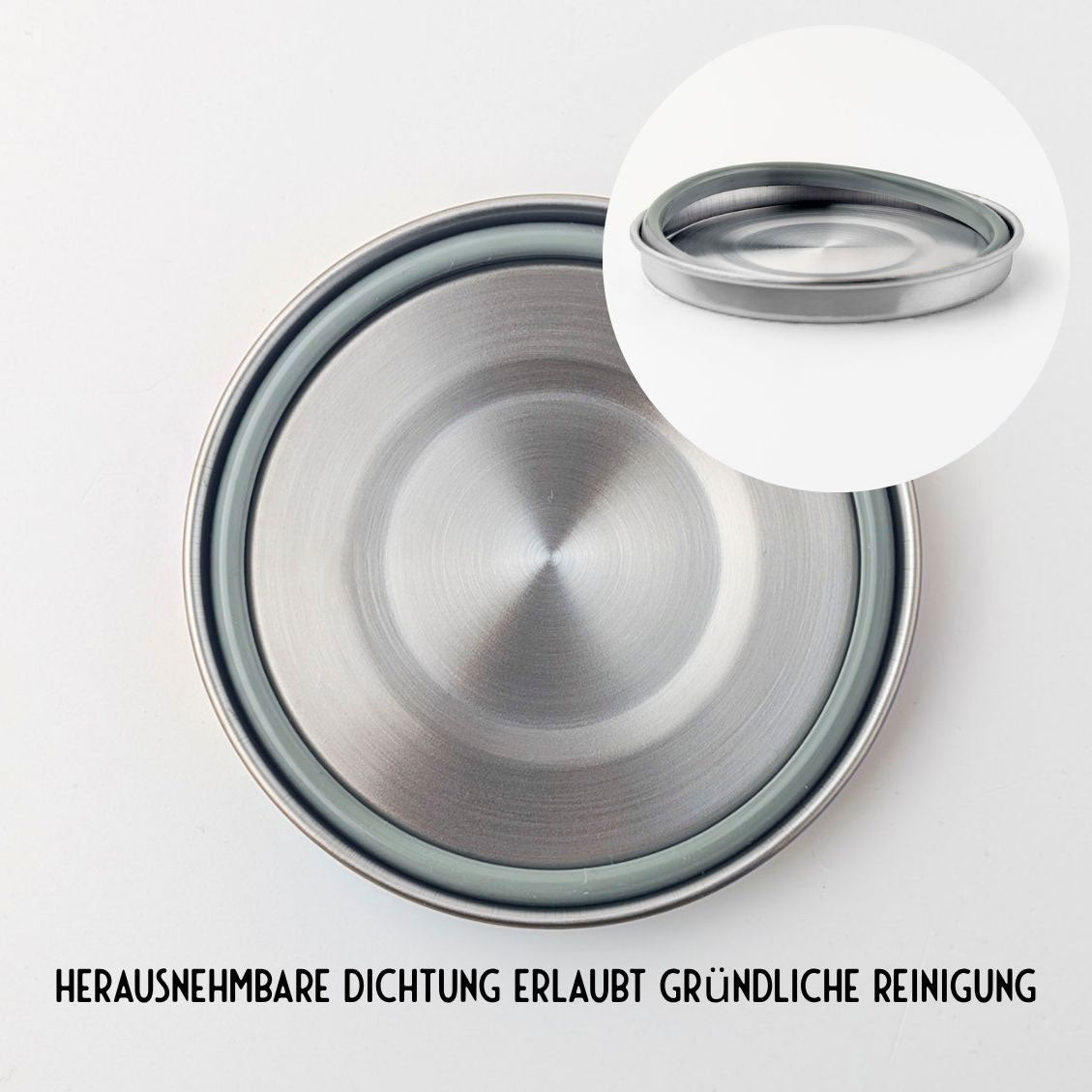 Lekkabox Clipsy - rozsdamentes kerek ételtároló doboz