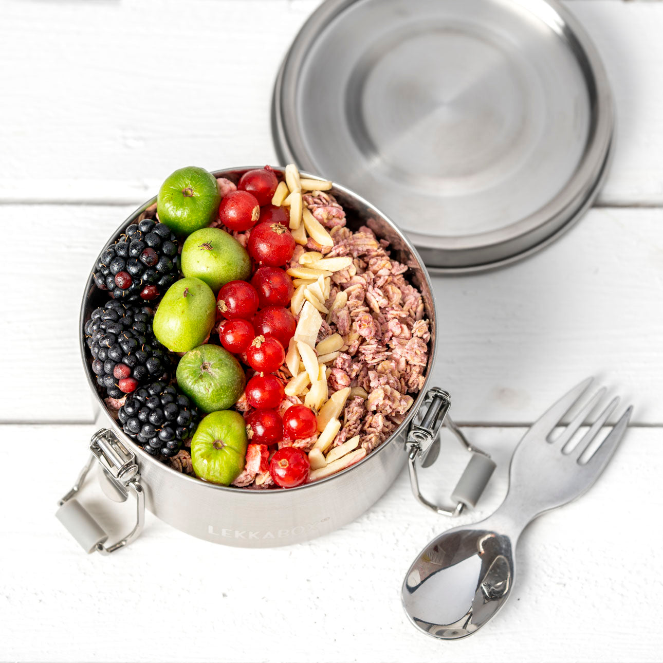 Lekkabox Clipsy - rozsdamentes kerek ételtároló doboz