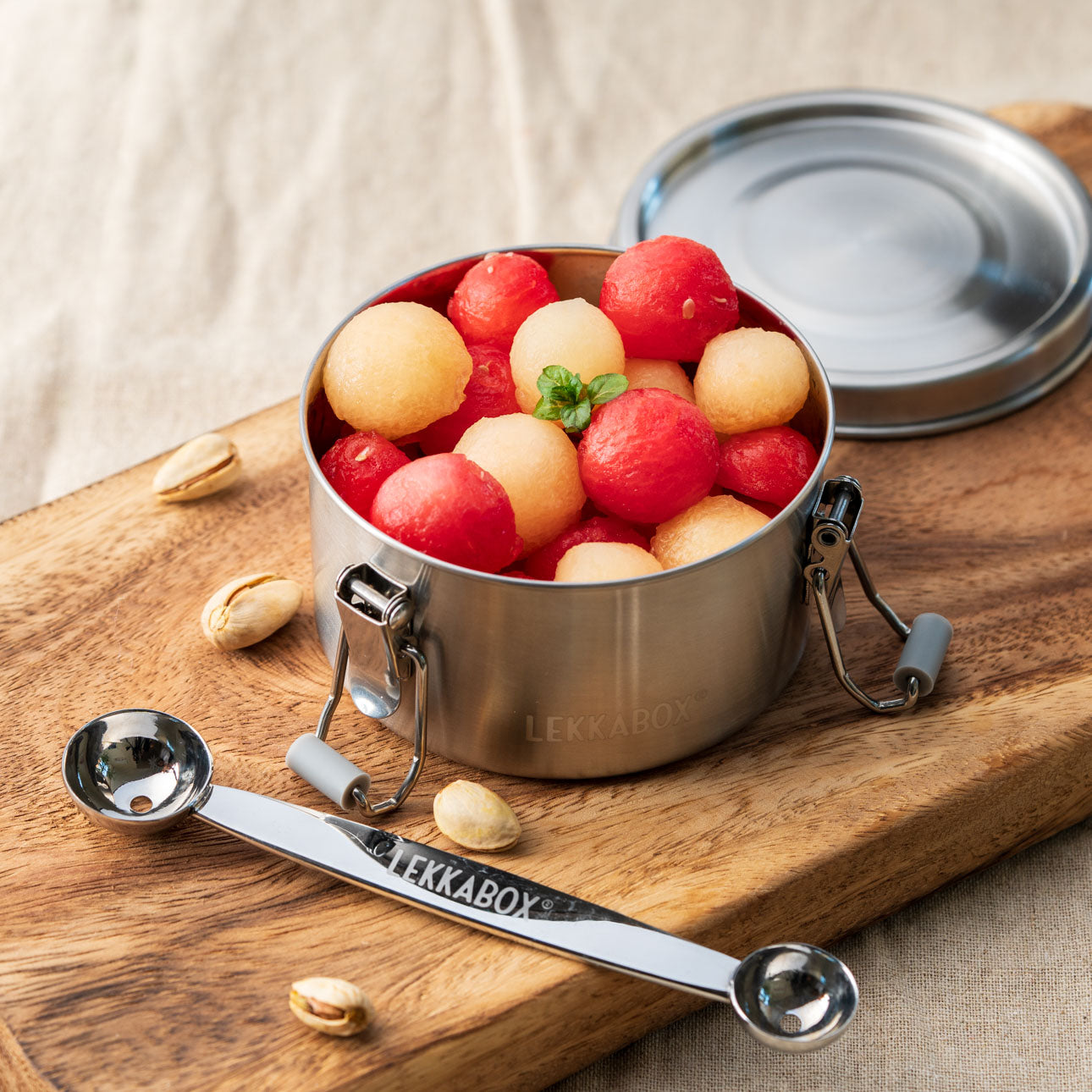 Lekkabox Clipsy - rozsdamentes kerek ételtároló doboz