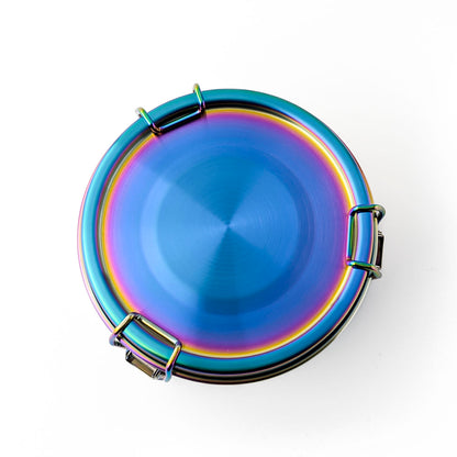 Lekkabox Clipsy Rainbow - cutie rotundă din oțel inoxidabil pentru depozitarea alimentelor