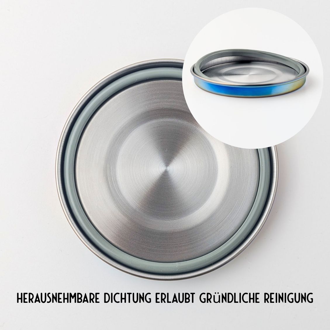 Lekkabox Clipsy Rainbow - rozsdamentes kerek ételtároló doboz