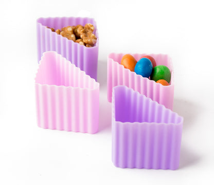 Triunghi din silicon Lekkabox (4 buc.) - diverse culori