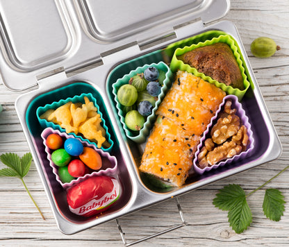 Triunghi din silicon Lekkabox (4 buc.) - diverse culori