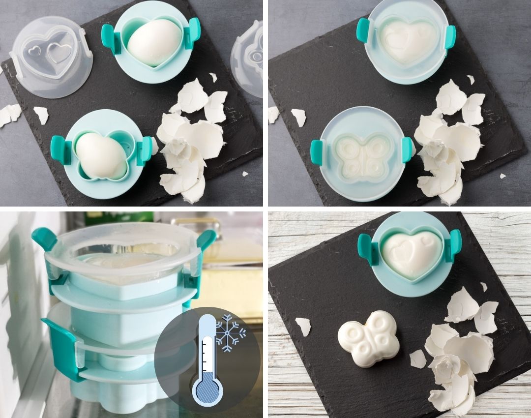 Szív és pillangó tojásforma