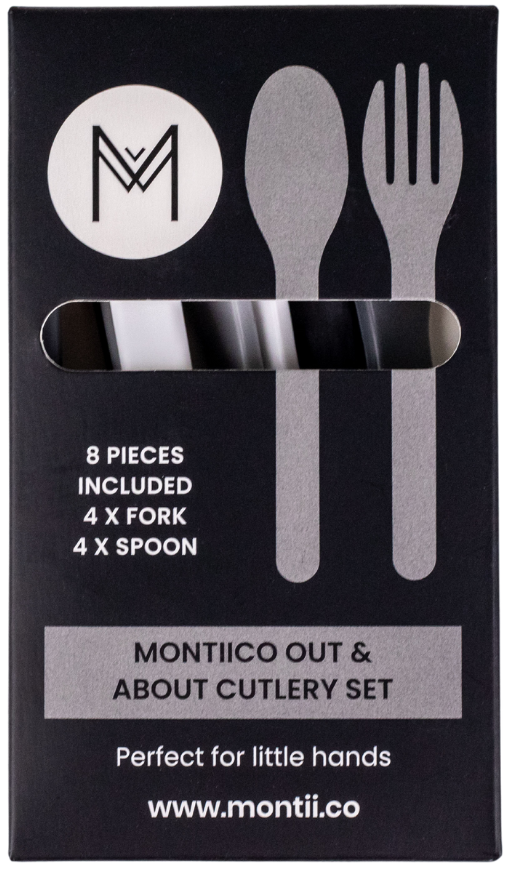 Montii villa és kanál szett - fekete-fehér